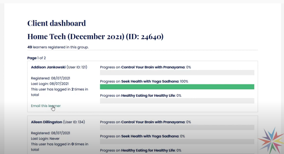 Client Dashboards in LearnDash