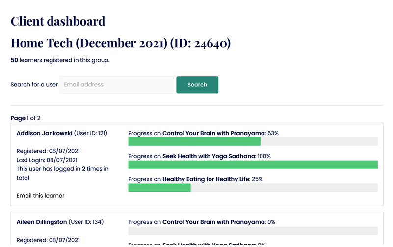 Progress Dashboards