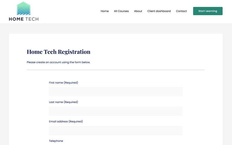 Self registration in LearnDash