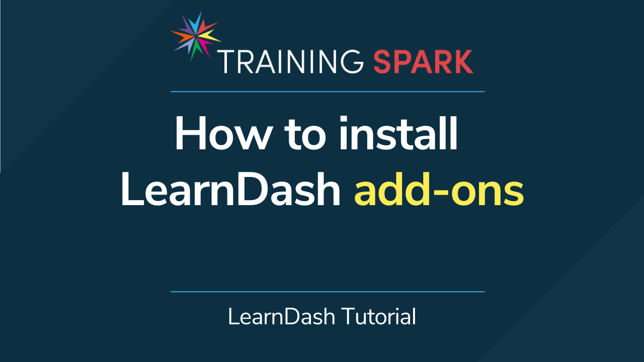 How to install LearnDash add ons